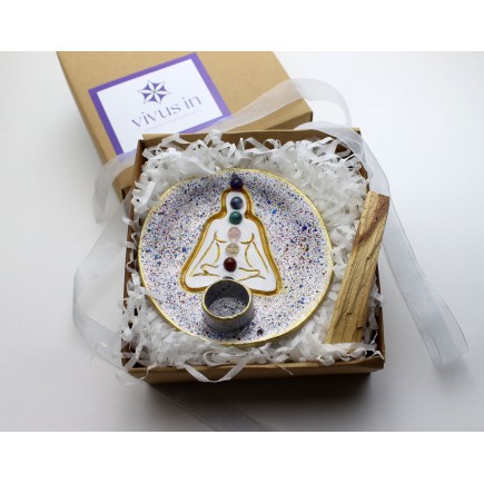 Çakra Taşlı Palo Santo Tütsülük | Gökkuşağı
