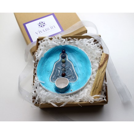 Çakra Taşlı Palo Santo Tütsülük | Turkuaz