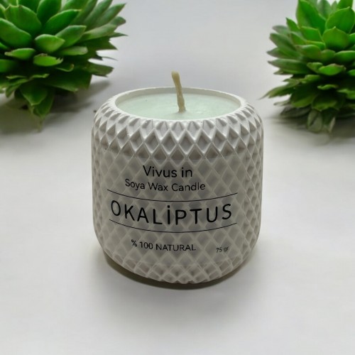 Soya Mumu %100 Doğal  - Okaliptus kokulu - Hediyelik kutusunda
